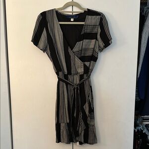 Blue Rain Black and Gray Mini Dress